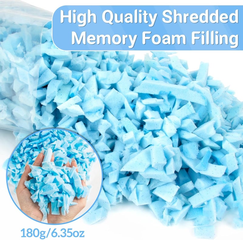 Rainflow Shredded Memory Foam Filling-6.35oz Bean Bag Filler,Soft and Convenient Memory Foam Pillow Stuffing for Couch Pillow Cushion Dog Bed Arts Crafts - Image 4
